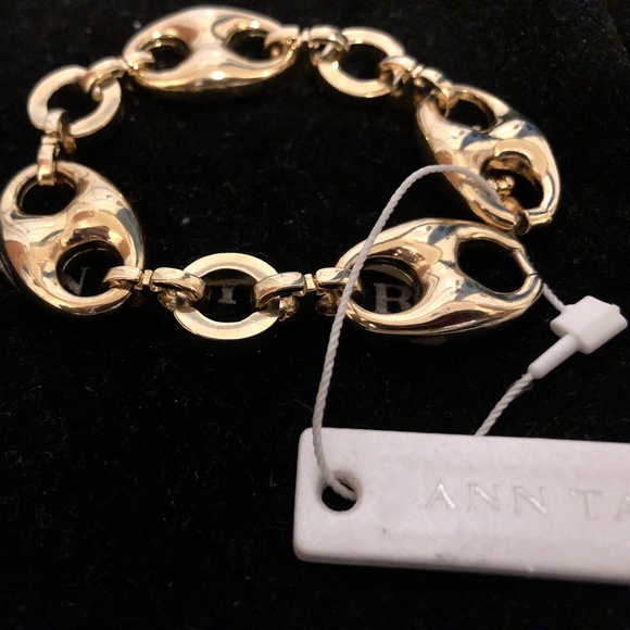 Ann Taylor Jewelry - Ann Taylor Big Mariner Links faceted reversible S